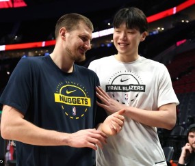 约基奇32+9+7杨瀚森4分1板1帽 掘金狂胜开拓者